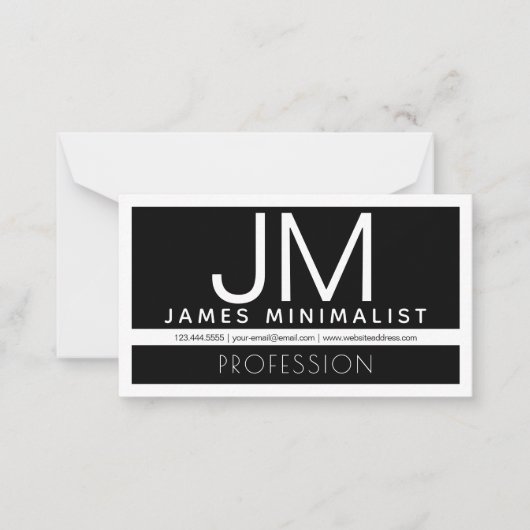 Modern professioneel minimalistisch ontwerp | Zwar Notitiekaartje (Voorkant)