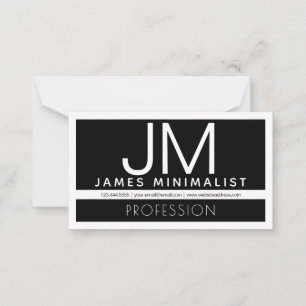 Modern professioneel minimalistisch ontwerp   Zwar Notitiekaartje