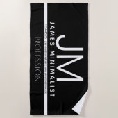 Modern professioneel minimalistisch ontwerp | Zwar Strandlaken (Voorkant)