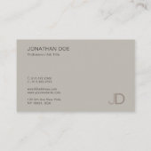 Modern professioneel monogram Elegante kleurenharm Visitekaartje (Achterkant)