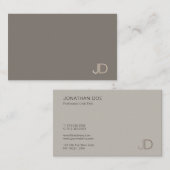 Modern professioneel monogram Elegante kleurenharm Visitekaartje (Voorkant / Achterkant)