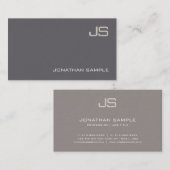 Modern Professioneel Monogram Elegante Sjabloon Lu Visitekaartje (Voorkant / Achterkant)