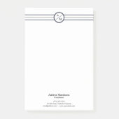 Modern professioneel monogram post-it® notes (Voorkant)