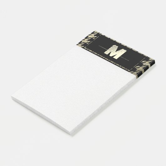 Modern professioneel monogram post-it® notes (Schuin)