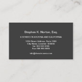 Modern professioneel monogram visitekaartje (Achterkant)