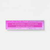 Modern professioneel Paarse glitter marmer Deurbordje (Voorkant)