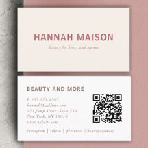 Modern, professioneel, salon, beige, Qr-Code