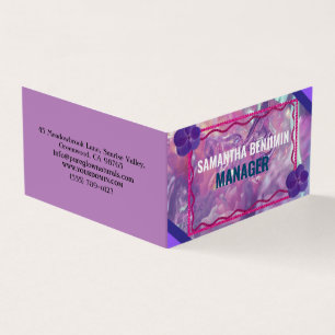 Modern Professioneel Trendy Paarse Roze Stijlvol Visitekaartjes