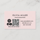 Modern professioneel Visitekaartje met QR-code (Achterkant)