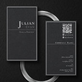 Modern Professioneel Zwart Visitekaartje