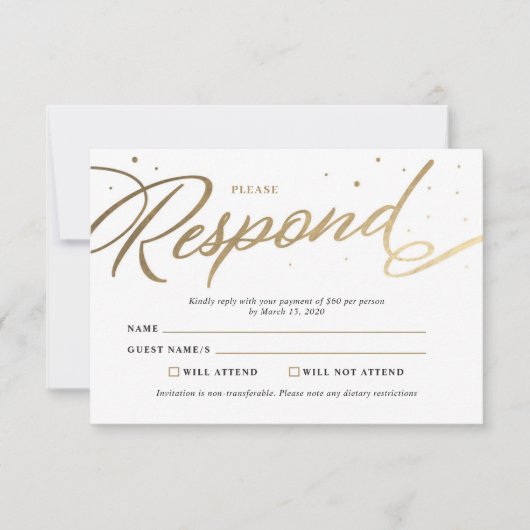 Modern Prom RSVP Kaartje (Voorkant)