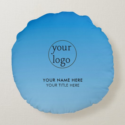 Modern Promotional Logo Business Rond Kussen (Achterkant)