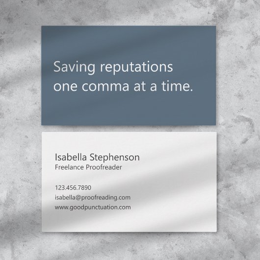 Modern Proofreader Freelancer Minimalistisch Visitekaartje