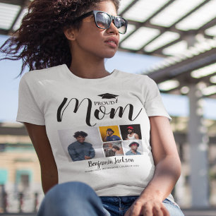 Modern Proud Mam 5 Foto-Afstuderen T-Shirt