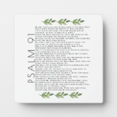 Modern Psalm 91 Greenery Leaves Christelijk Plaque Fotoplaat (Voorkant)