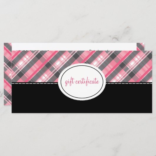 Modern Pset Boutique Style Cadeaucertificaten (Voorkant / Achterkant)