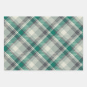 Modern Pset Gingham Merry Kerstfeestdag Inpakpapier Vel (Voorkant)