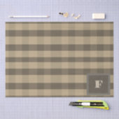 Modern Pset Monogram Brown Beige Tissuepapier (Craft)
