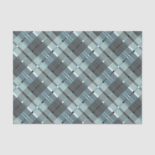Modern Pset Pattern in Blue and Grey Tissuepapier (Voorkant)