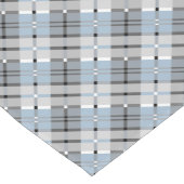 Modern Pset Pattern Light Blue and Grey Korte Tafelloper (Hoek)