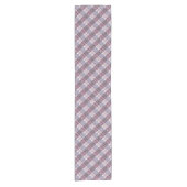 Modern Pset Pattern Plum and Lavender Korte Tafelloper (Voorkant)