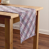 Modern Pset Pattern Plum and Lavender Korte Tafelloper (Voorbeeld)