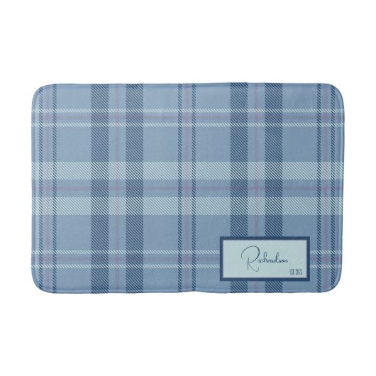 Modern Pset Sky Blue Bath Mat (Voorkant)
