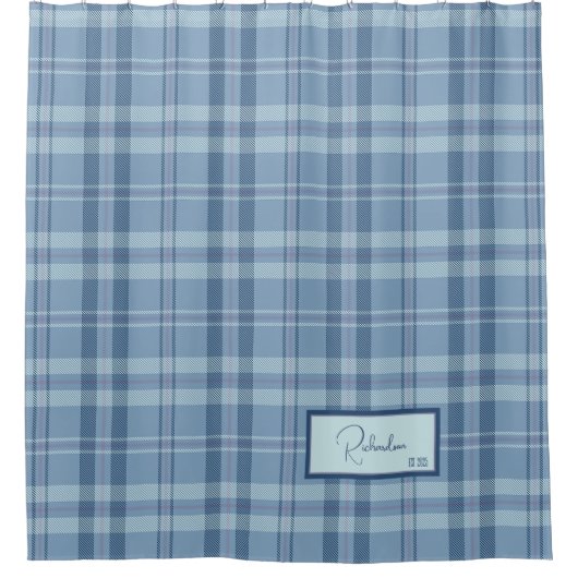 Modern Pset Sky Blue Shower-gordijn Douchegordijn (Voorkant)