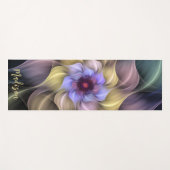 Modern Psychedelic Fractal Flower Petal Yogamat (Voorkant (horizontaal))