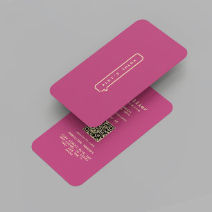 Modern Psycholoog Therapeut Roze Visitekaartje