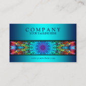 Modern pulling in mandala blauw visitekaartje (Voorkant)