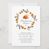 Modern Pumpkin Floral Wreath Thanksgiving Kaart (Voorkant)
