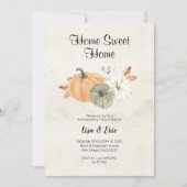 Modern Pumpkin Housewarming Party Invite Kaart (Voorkant)