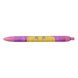 Modern Pumpkin on Purple Geometric  Blauwe Inkt Pen