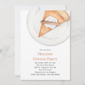 Modern Pumpkin Pie Holiday Dinner Party Kaart (Voorkant)