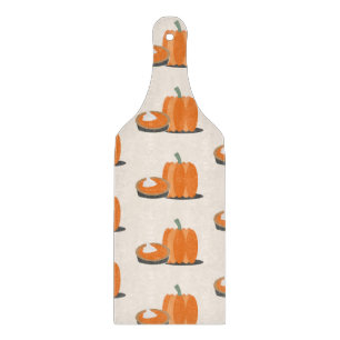 Modern Pumpkin Pumpkin Pie Pattern Cream Snijplank