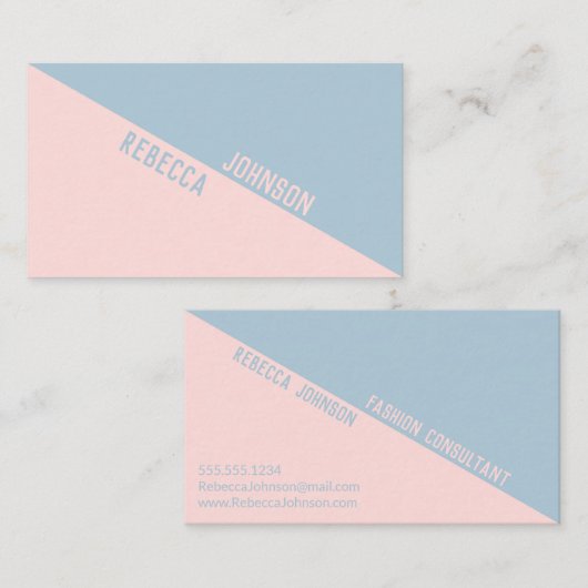 Modern Punchy Pastel Duotone - Visitekaartje (Voorkant / Achterkant)