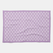 Modern Purple Abstract Floral Pattern Theedoek (Horizontaal)