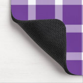 Modern Purple and White Gingham Checkered Pattern Muismat (Hoek)