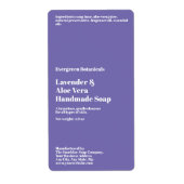 Modern Purple Soap Packaging Label (Voorkant)
