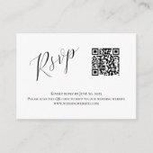 Modern QR bruiloft RSVP Informatiekaartje (Voorkant)