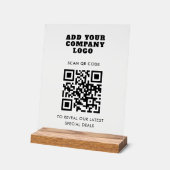 Modern QR Code and Business Logo Minimalist (Angle)