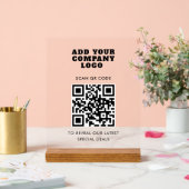Modern QR Code and Business Logo Minimalist (Mariage)