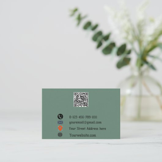 “Modern QR Code Business Card”  Visitekaartje (Staand voorkant)