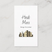 Modern QR code Contemporary Design Consultant Visitekaartje (Voorkant)