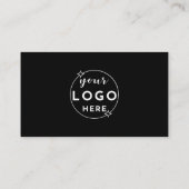 Modern QR Code Custom Logo Social Media Zwart Visitekaartje (Achterkant)