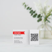 Modern QR Code grafisch ontwerp Visitekaartje (Staand voorkant)