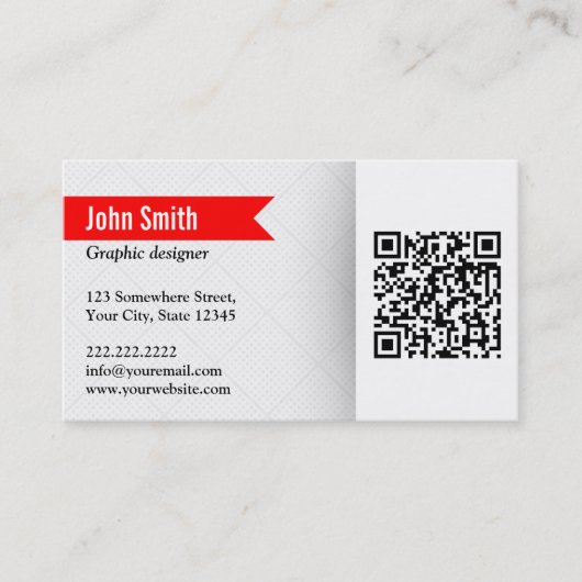 Modern QR Code grafisch ontwerp Visitekaartje (Voorkant)
