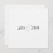 Modern QR Code Linen Wedding Kaart (Voorkant / Achterkant)