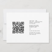 MODERN | QR-code Moderne eenvoudige foto-grens Save The Date (Achterkant)